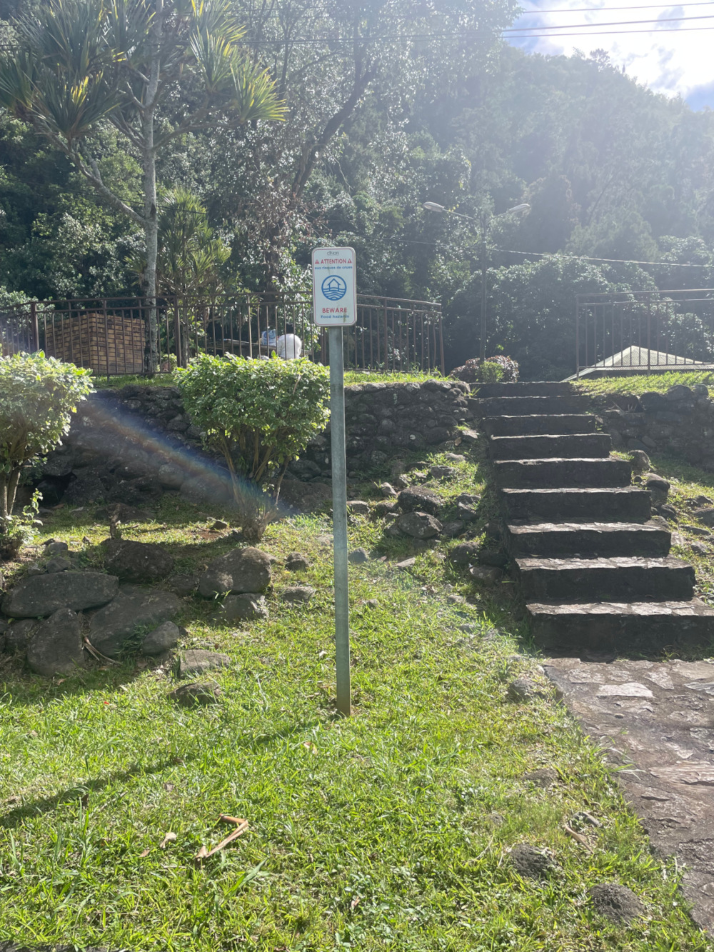 Vue rapprochée du repère, DEAL Réunion, 2023