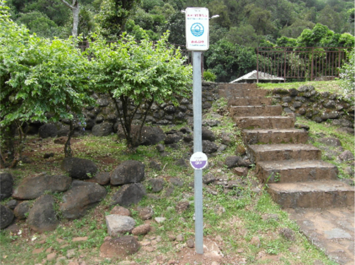 Vue rapprochée du repère, DEAL Réunion, 2022