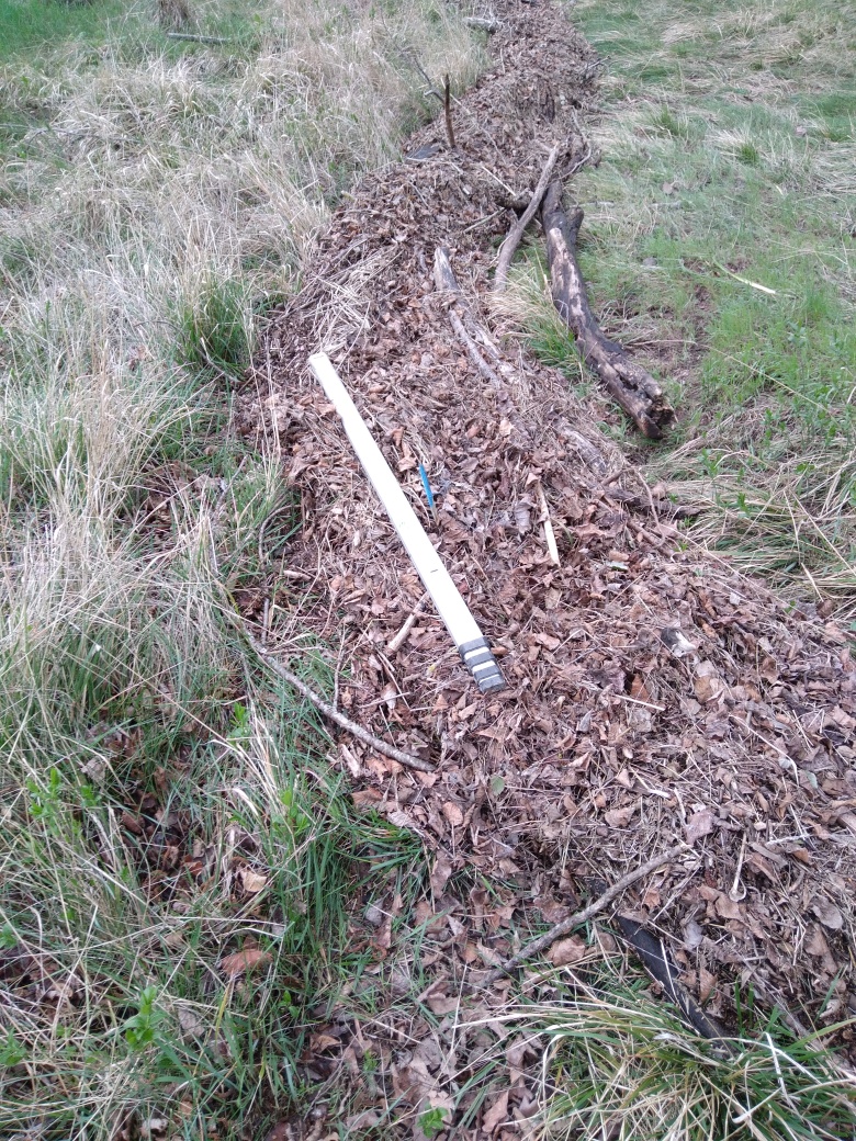 Dépôt dans l'herbe