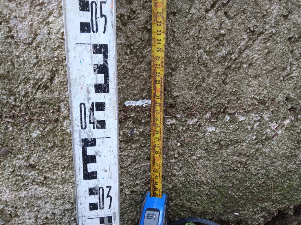Trace sur le muret