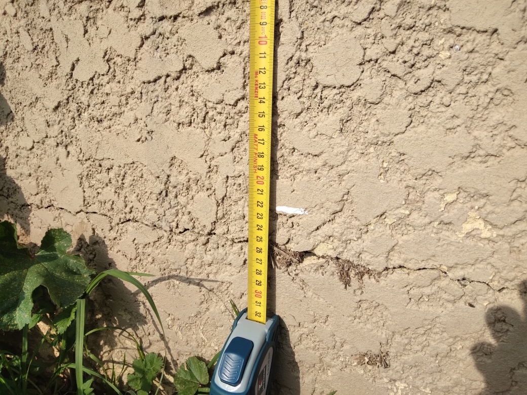 Trace sur le muret