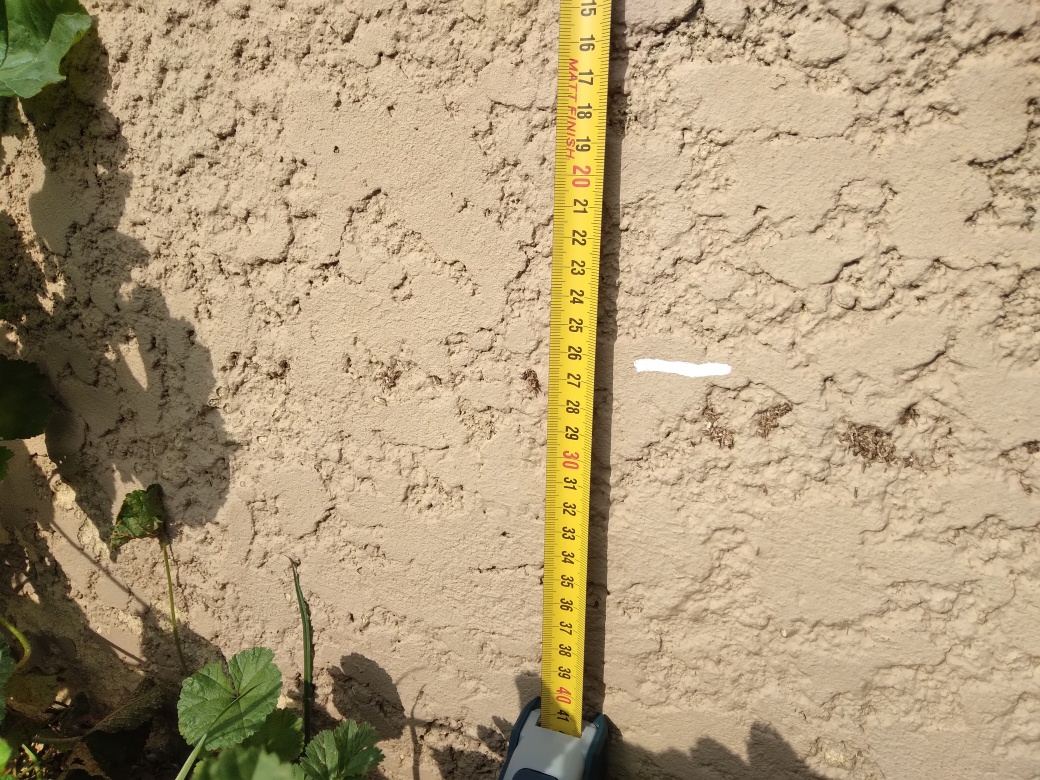 Trace sur le muret