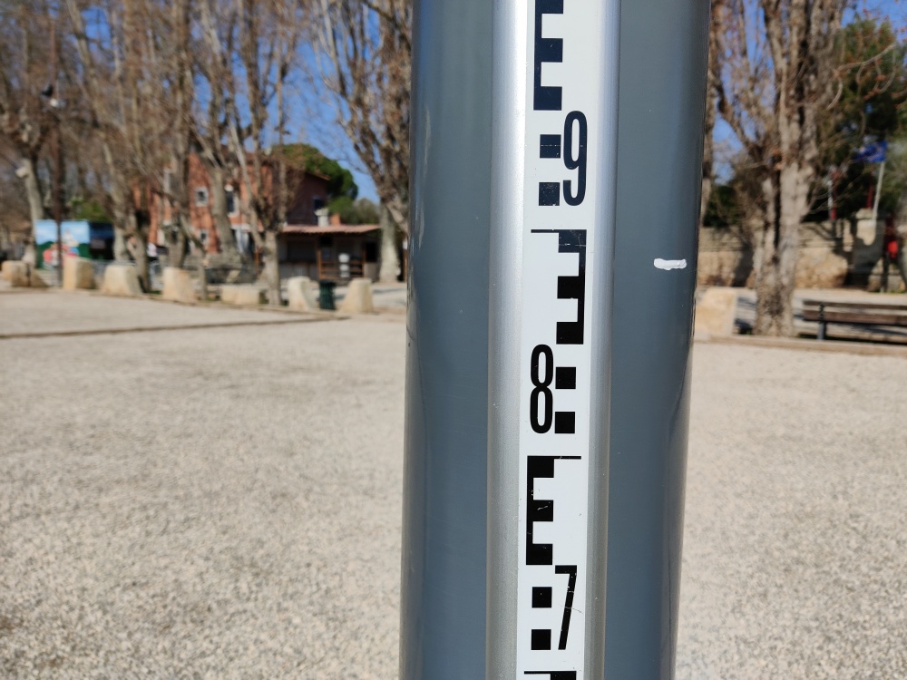 Trace sur le poteau
