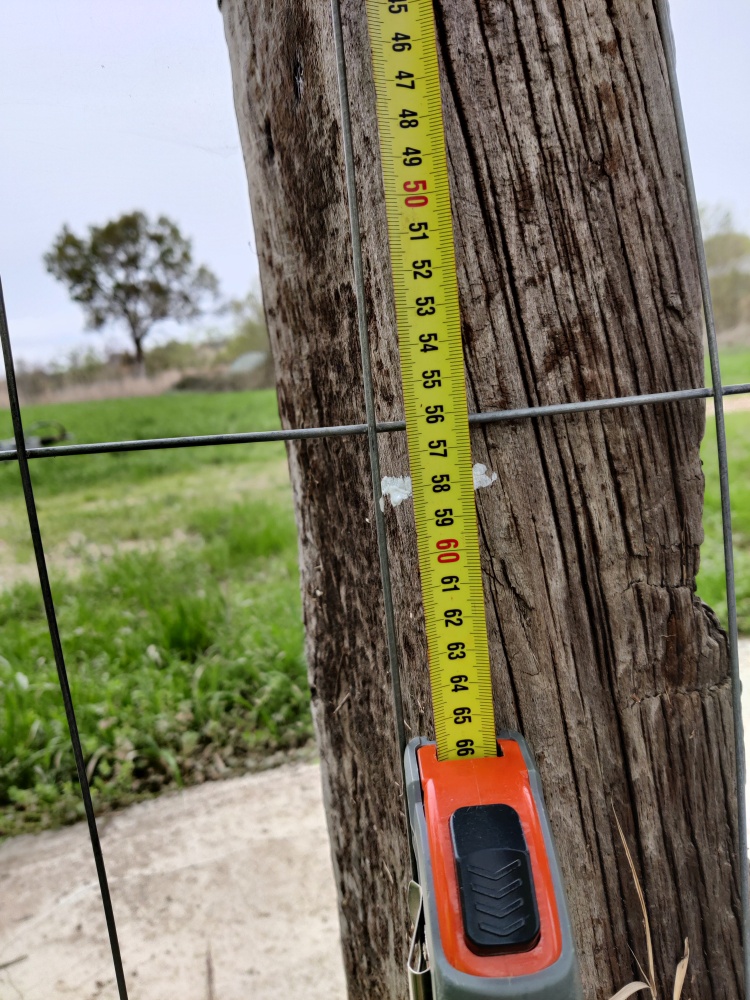 Trace sur le poteau