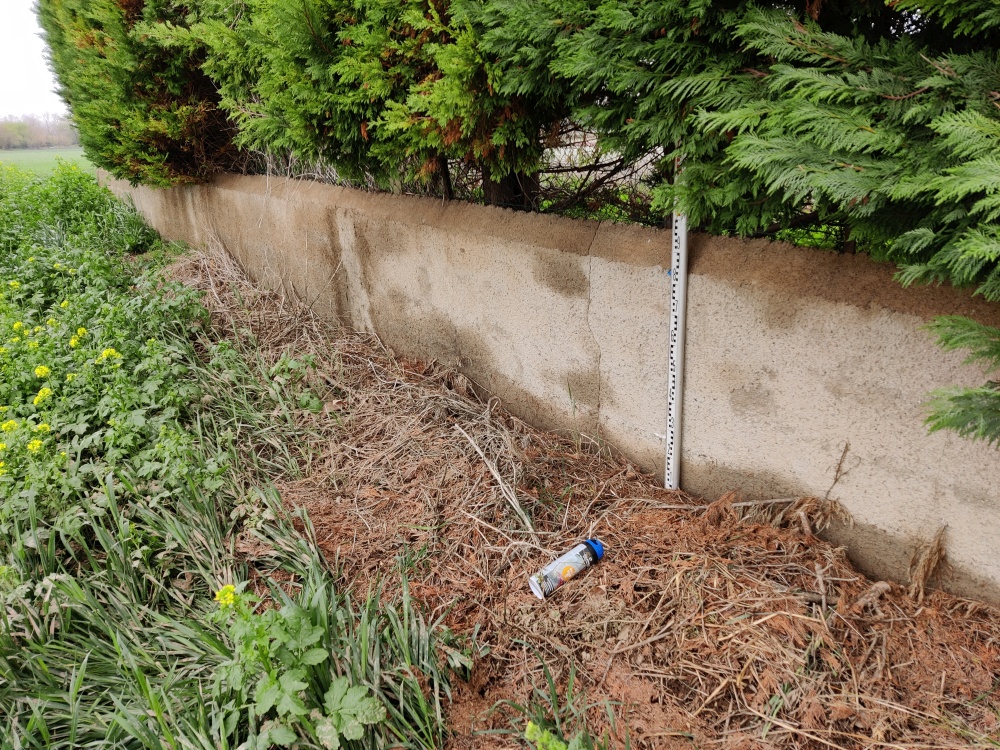 Mur du terrain de tennis