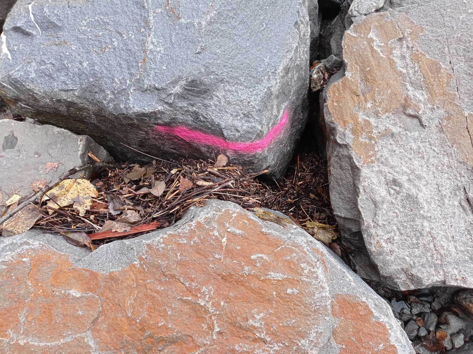 Vue rapprochée du repère. Photo © AGERIN 2023