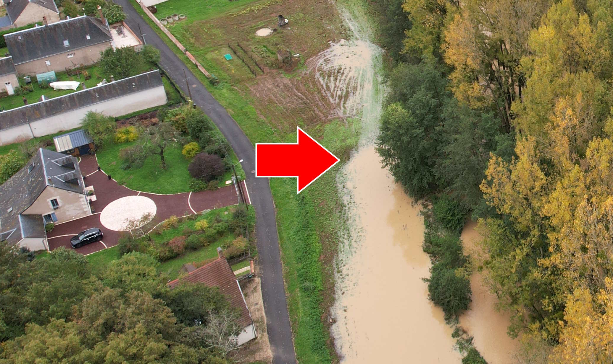 Prise de vue le 10/10/2024 à 10h10 zoomée sur le repère