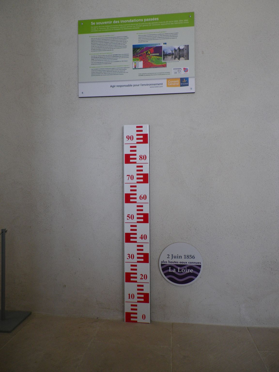 Vue du repère en 2011, source : département du Loiret.