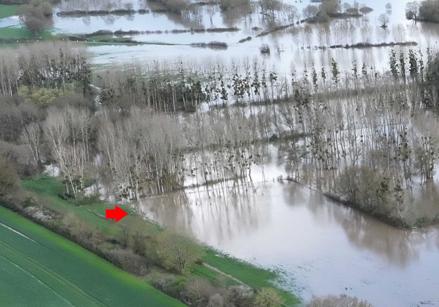 Prise de vue le 31/03/2024 à 09h54 zoomée sur le repère