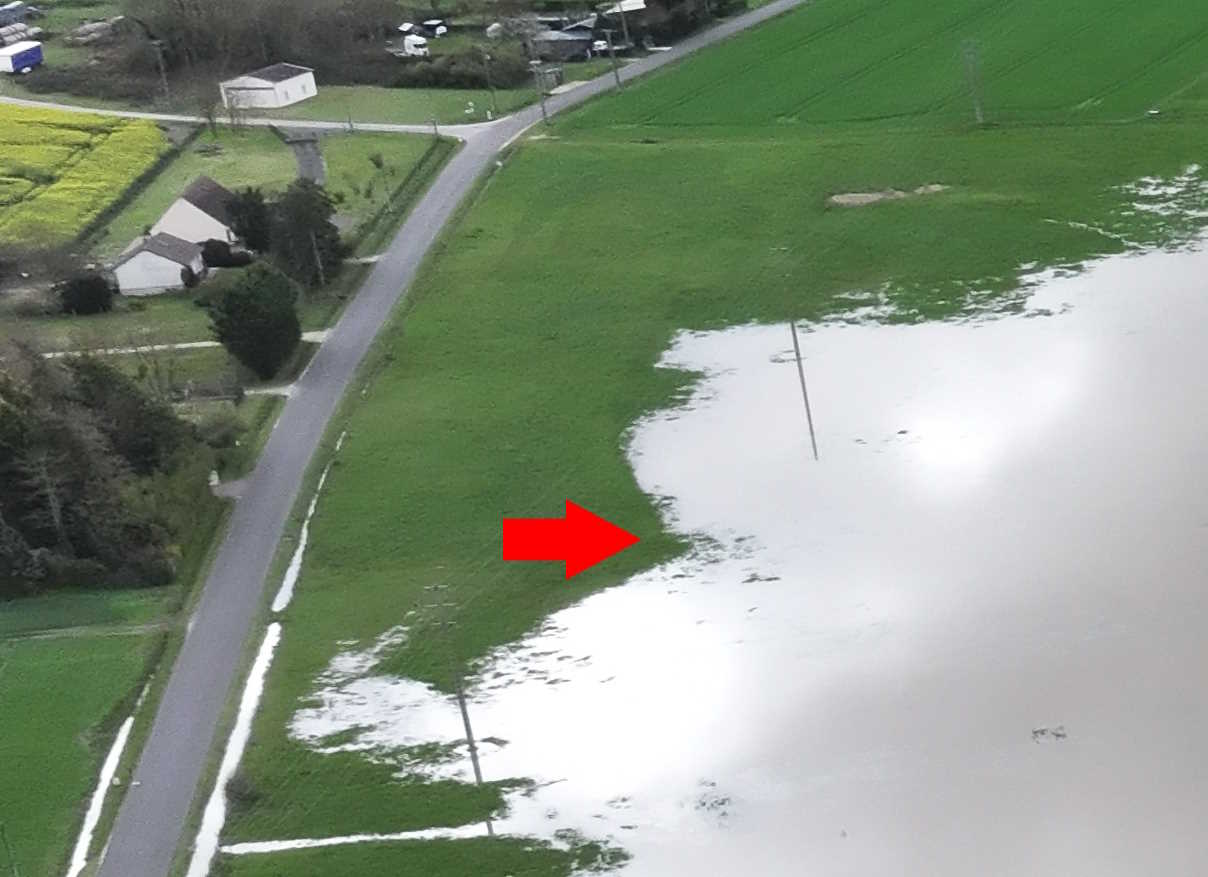 Prise de vue le 31/03/2024 à 10h57 zoomée sur le repère