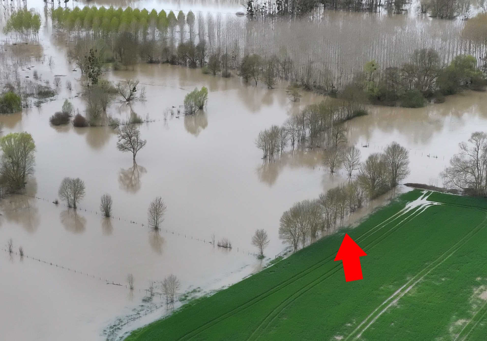 Prise de vue le 31/03/2024 à 10h57 zoomée sur le repère