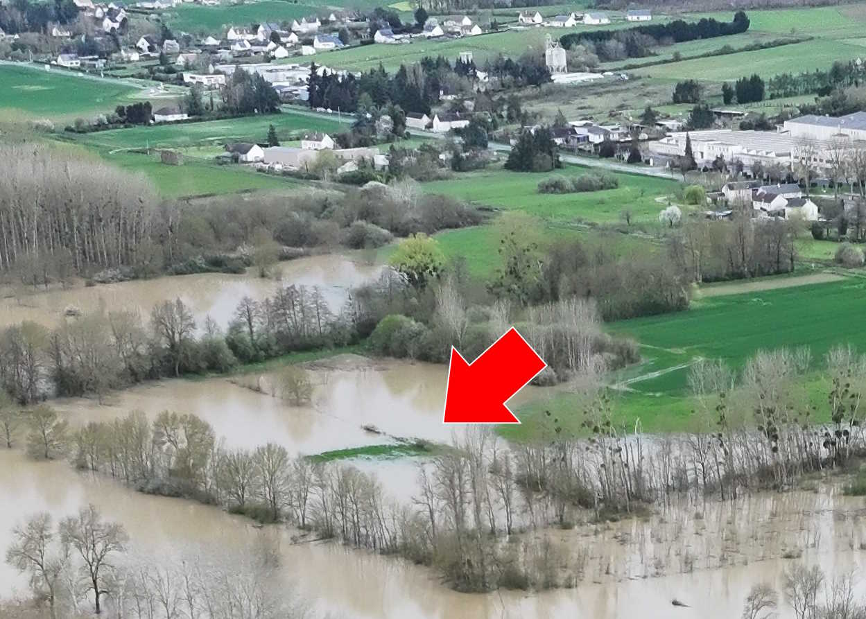 Prise de vue le 31/03/2024 à 11h20 zoomée sur le repère