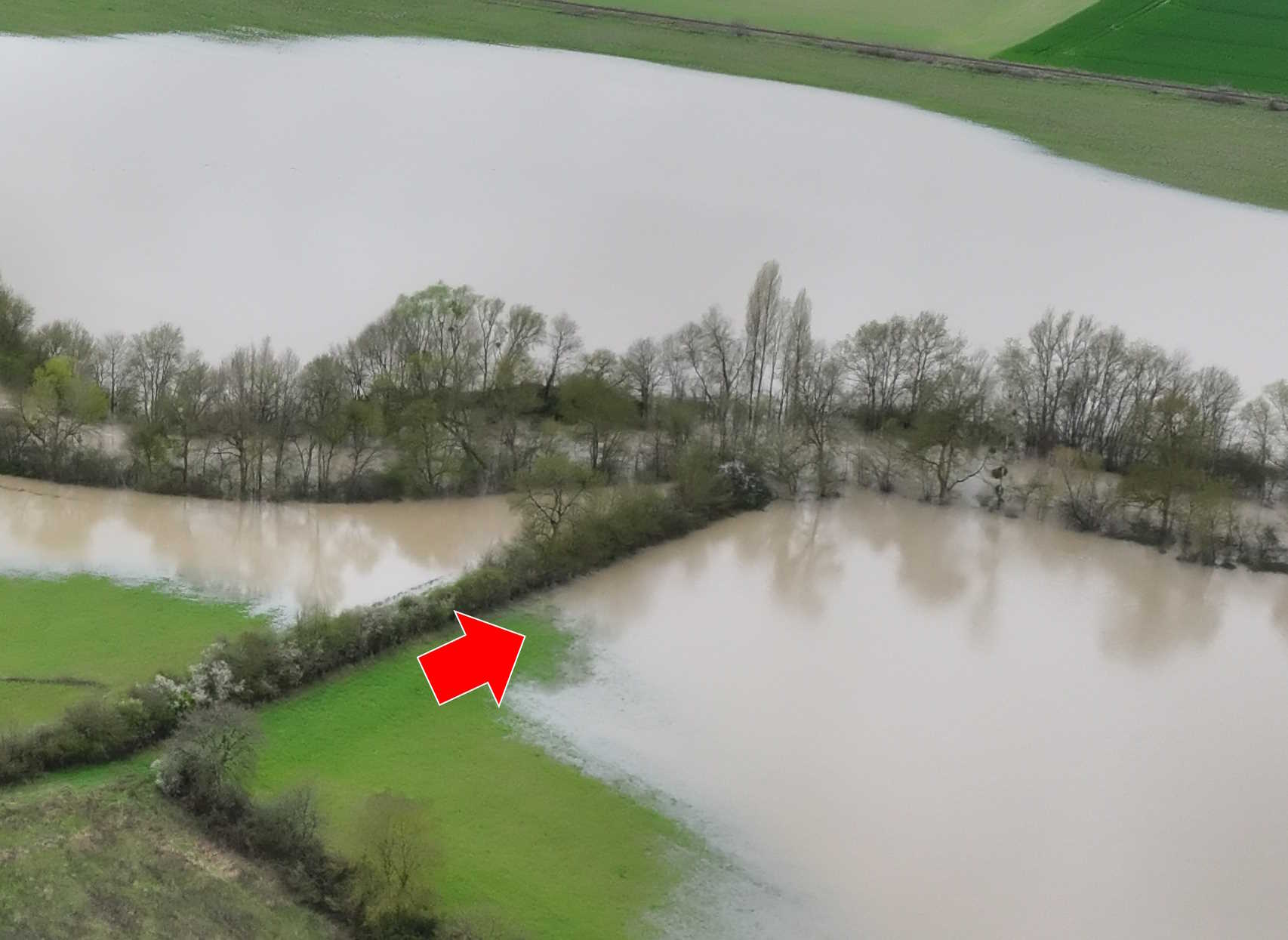 Prise de vue le 31/03/2024 à 13h31 zoomée sur le repère