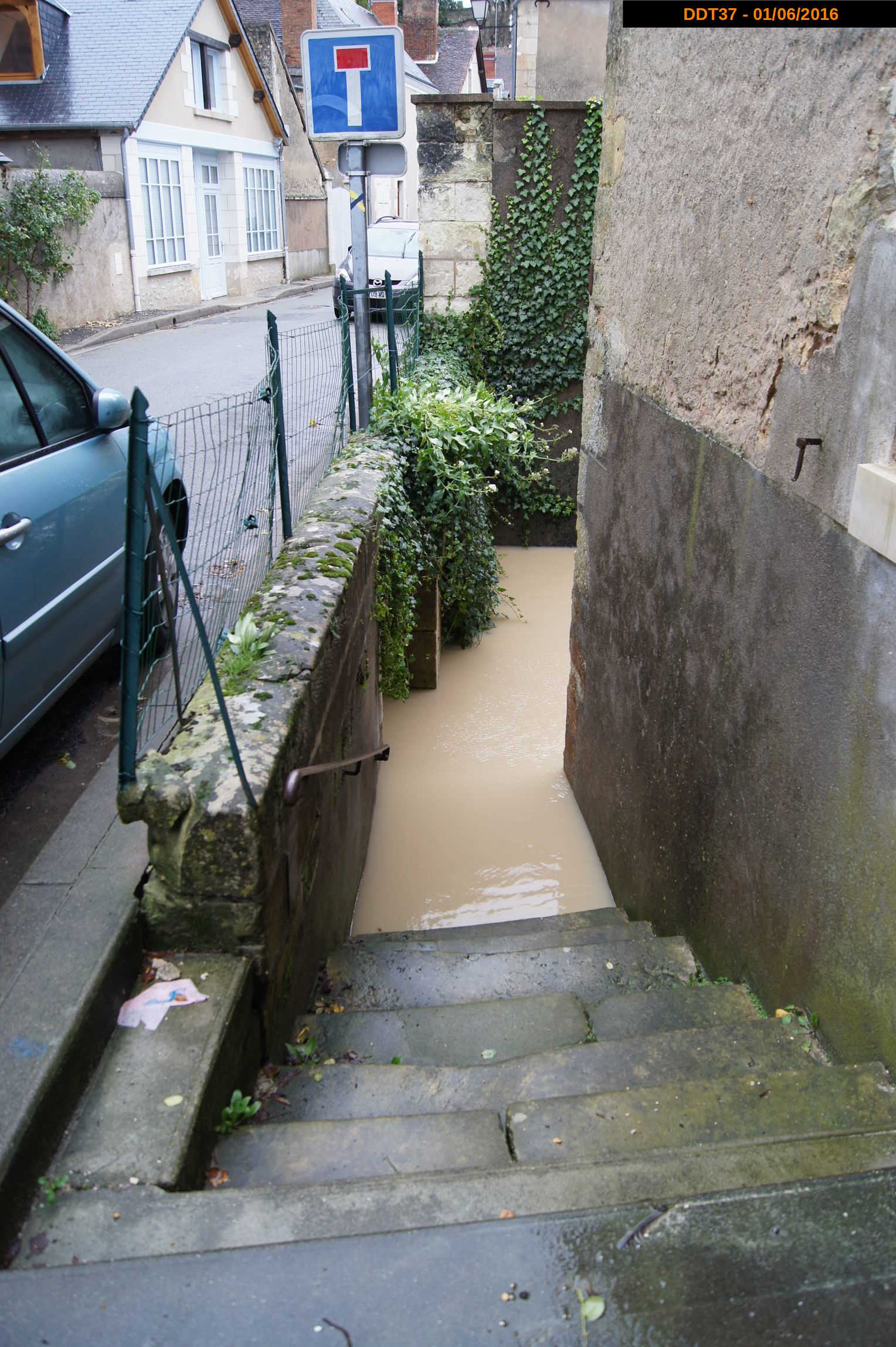 Photographie pendant la crue de juin 2016