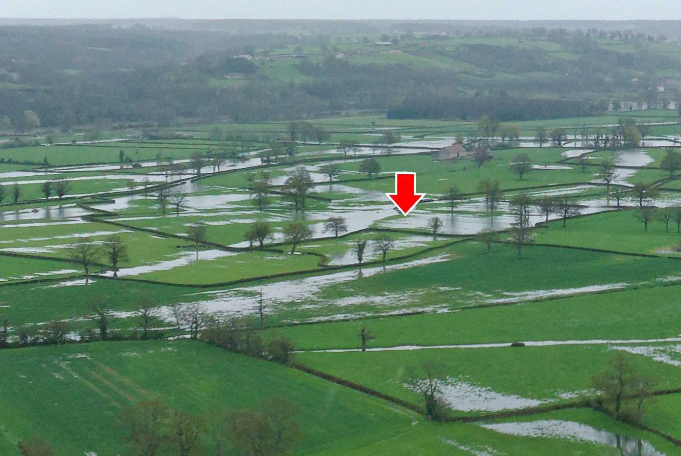 Prise de vue le 03/04/2024 à 08h52 zoomée sur le repère