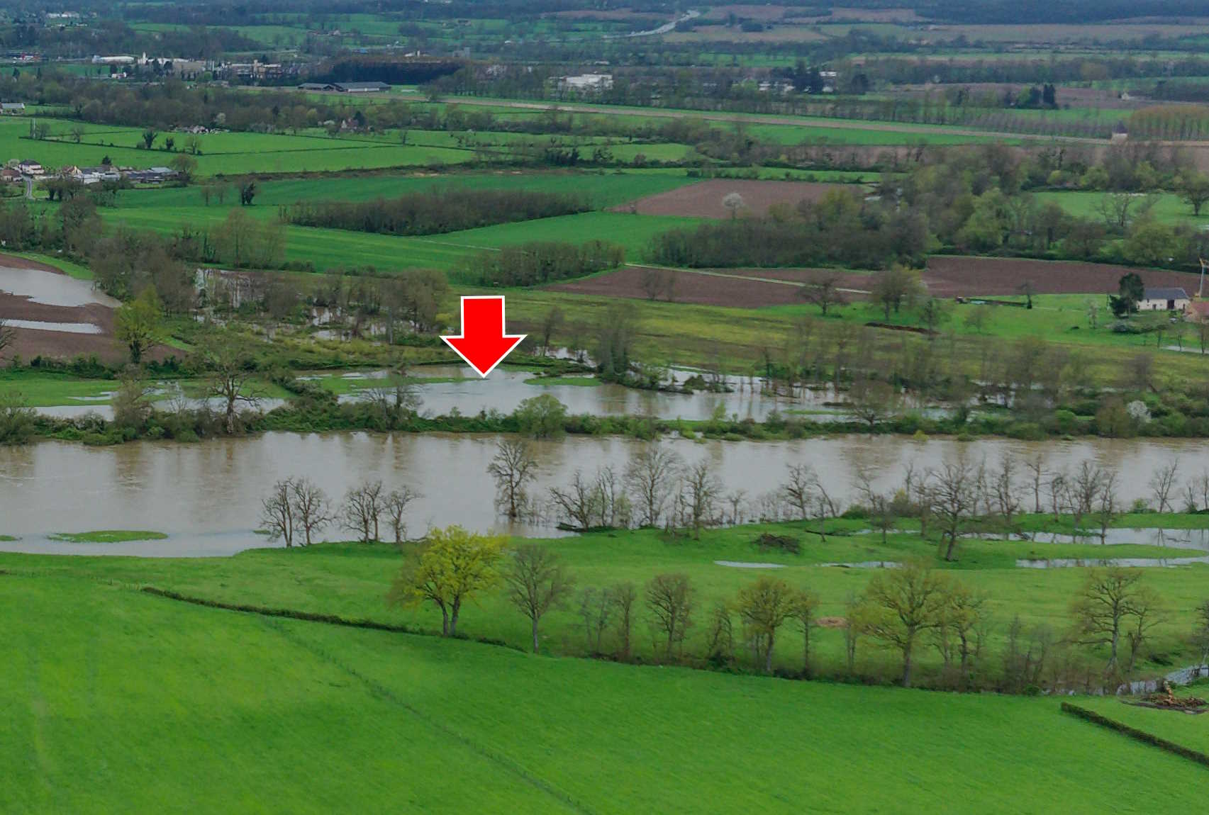 Prise de vue le 03/04/2024 à 10h30 zoomée sur le repère