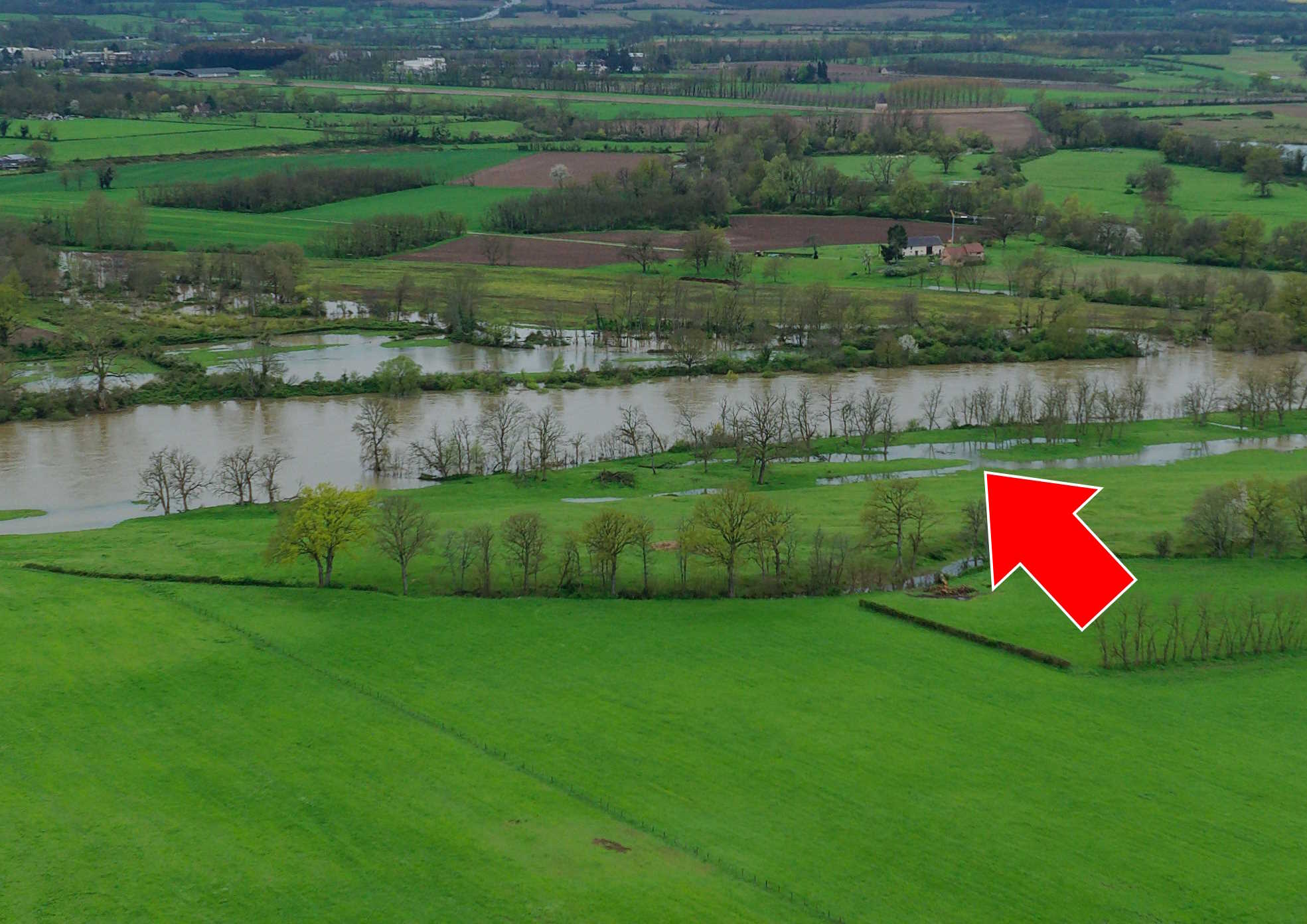 Prise de vue le 03/04/2024 à 10h30 zoomée sur le repère