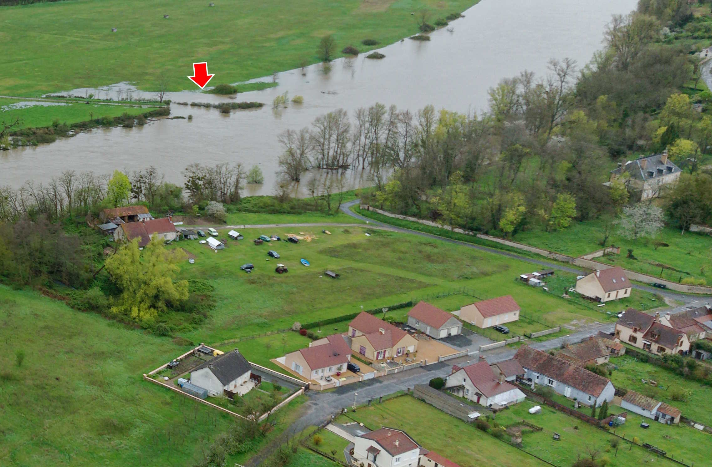 Prise de vue le 03/04/2024 à 10h34 zoomée sur le repère