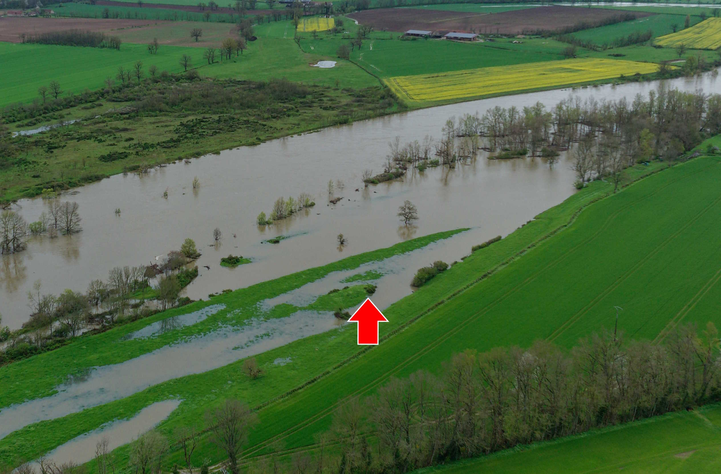 Prise de vue le 03/04/2024 à 10h40 zoomée sur le repère