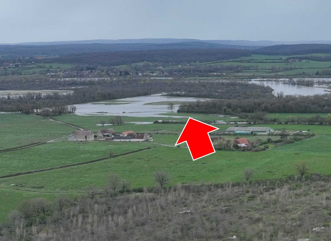 Prise de vue le 04/04/2024 à 10h50 zoomée sur le repère
