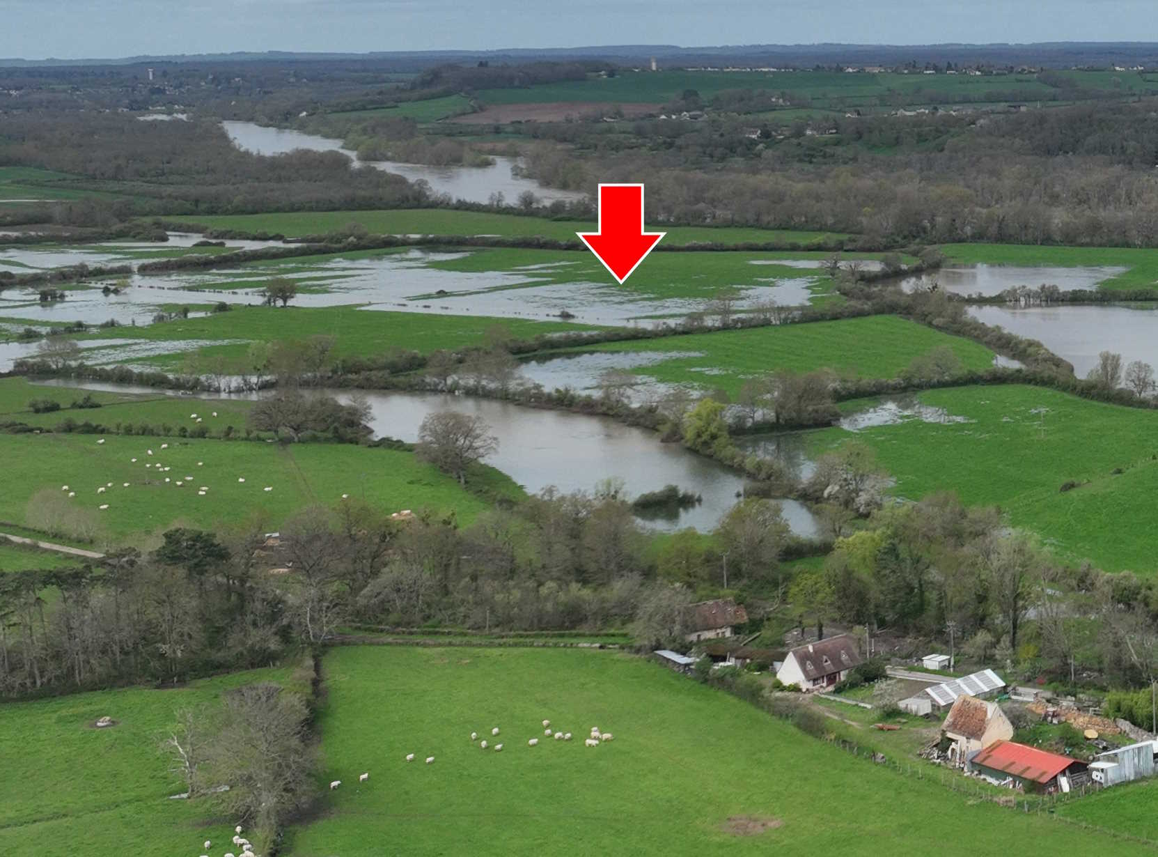 Prise de vue le 04/04/2024 à 11h50 zoomée sur le repère