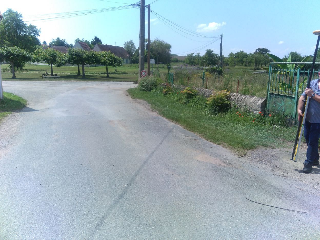 Vue du site en 2024, avec le repère du juin 2024